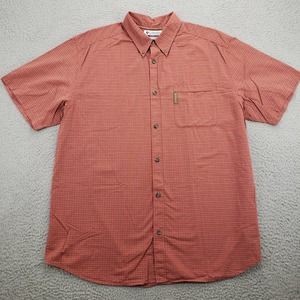 Columbia Shirt Mens XL Red Plaid Sportswear Outdoors Button Down‎ Long Sleeve